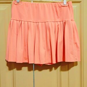 Hot Coral 🪸 Women's Tennis Skirt Size XL Stretch Built In Shorts